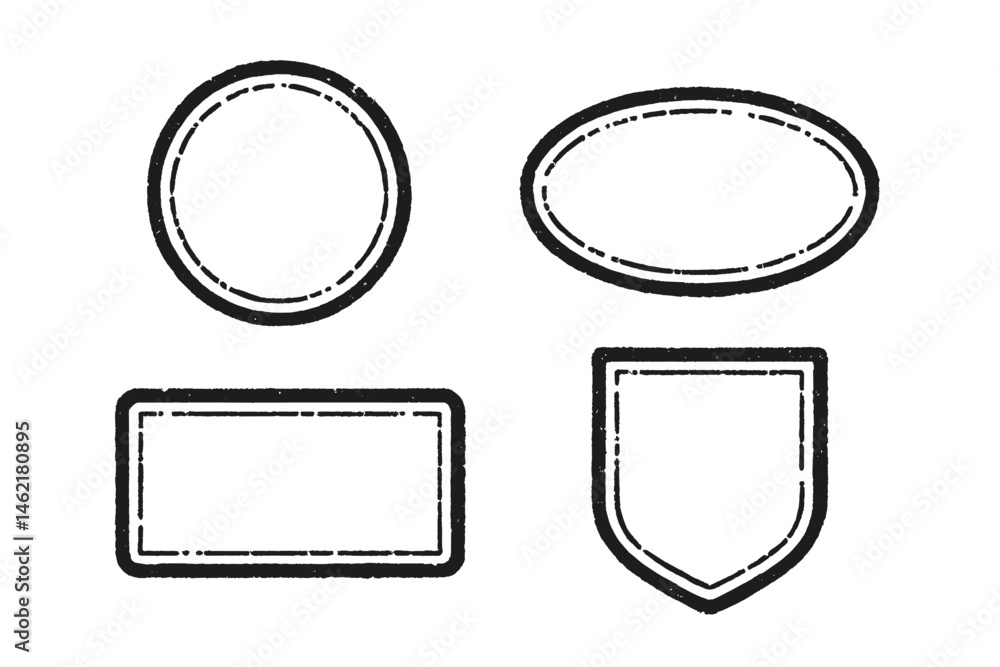 Poster vector illustration of four distinct blank shapes for design use in various projects and application