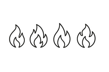 Vector illustration of stylized flames in a minimalist design suitable for various creative projects