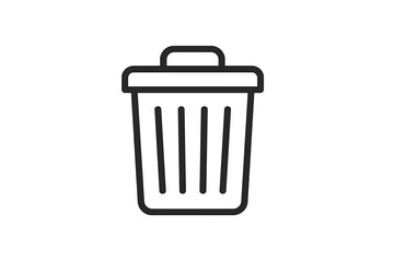 Simple vector illustration of a trash bin design for waste disposal concepts and environmental awareness