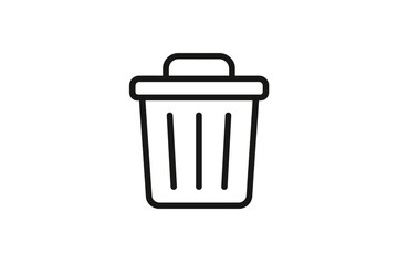 Simple vector illustration of a trash can designed for waste disposal