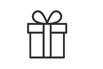 Vector illustration of a simple gift box design with a ribbon suitable for various celebrations and occasions