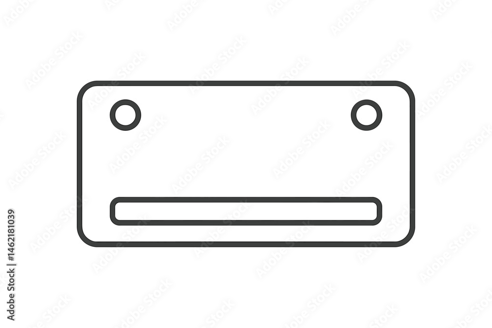 Poster vector illustration of a blank identification card design suitable for various contexts and uses in 