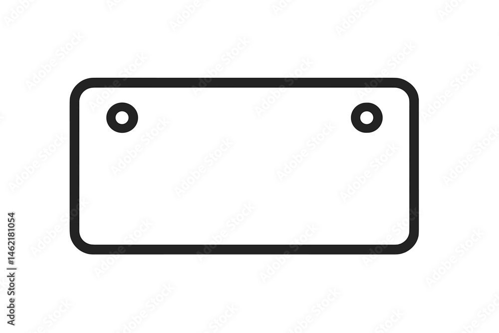 Poster blank rectangular sign icon suitable for customization or personal use in design projects and market