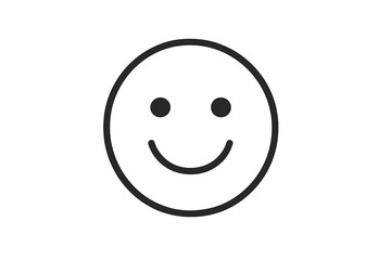 Simple smiley face vector illustration representing happiness, positivity, and joy in a minimalist design suitable for various creative projects