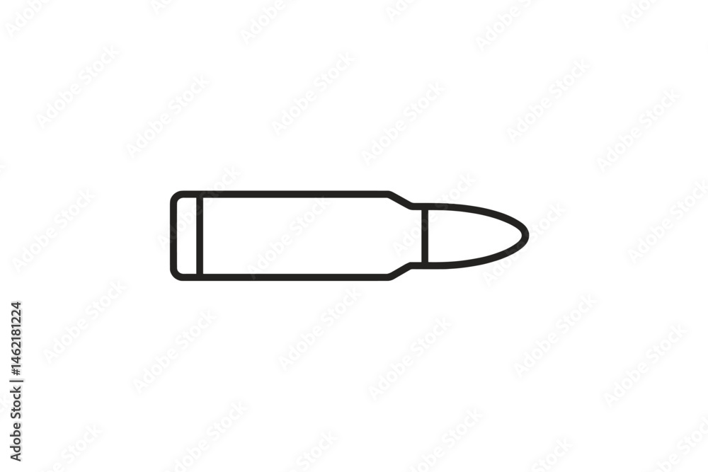 Poster vector illustration of a simplified bullet icon designed for educational and graphic use in various 