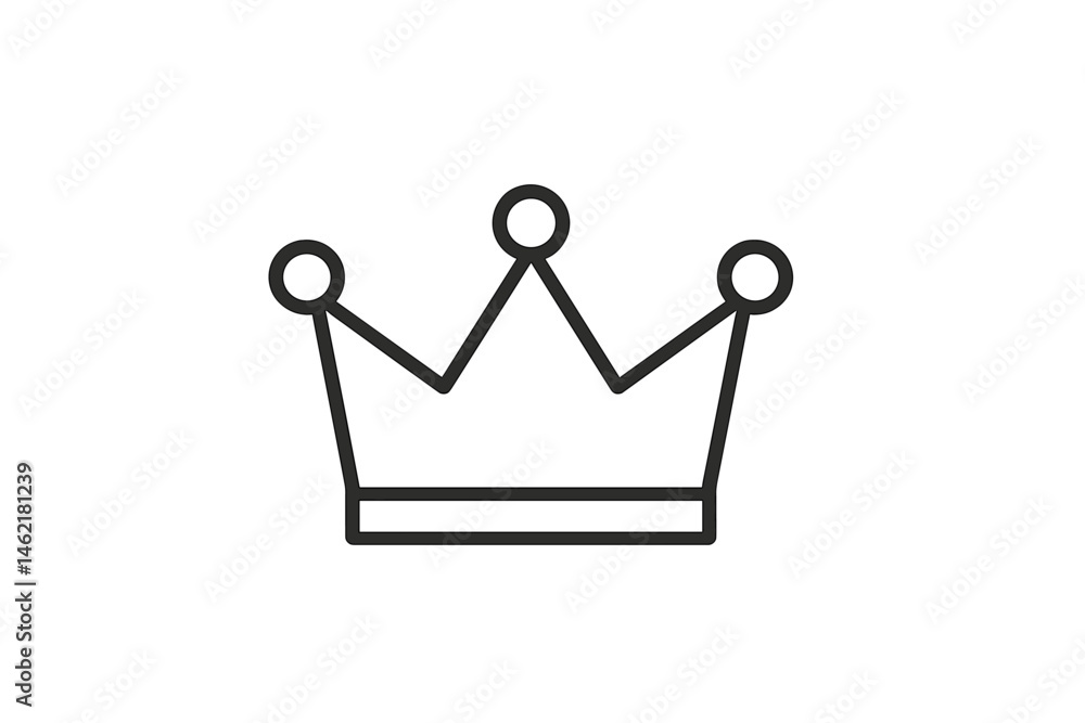 Poster crown icon design suitable for various applications in vector illustration style