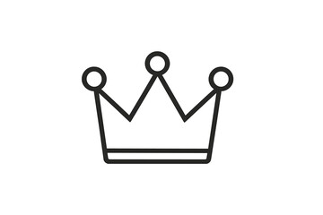 Crown vector illustration icon representing royalty, leadership, and elegance in minimalist design for various graphic projects