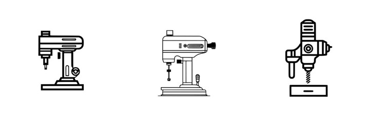 Fototapeta premium Vector illustration collection of kitchen appliances including mixers and food processors for culinary enthusiasts