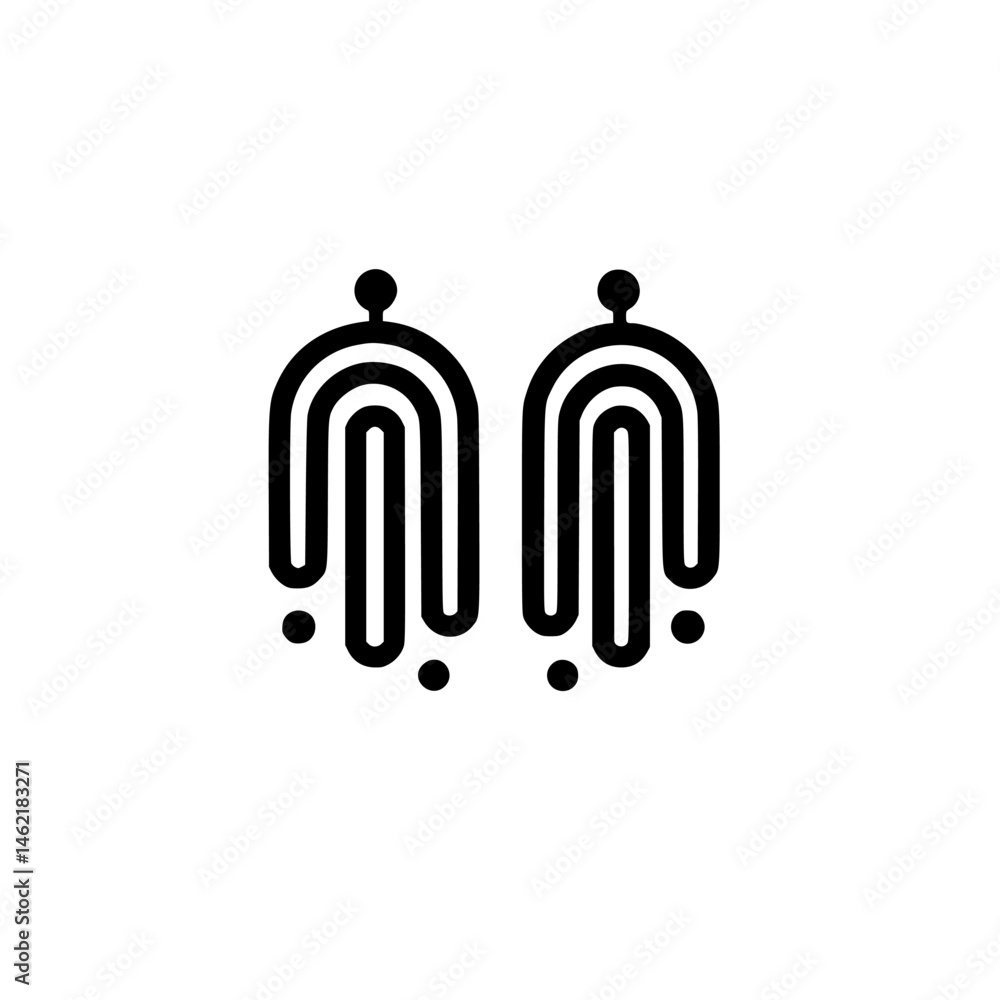 Poster minimalist vector illustration featuring abstract human figures designed with flowing lines in a mon