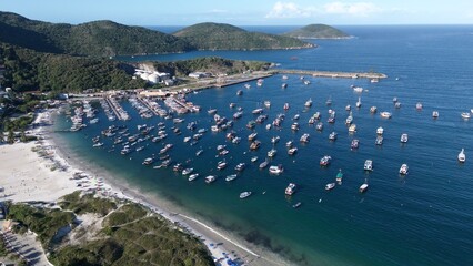 vista aérea  da praia dos anjos - Arraial do cabo -RJ