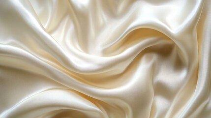 Fototapeta premium Creamy satin fabric folds