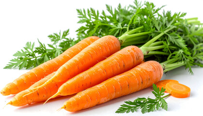 Fresh Carrots with Vibrant Orange Color