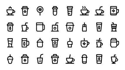 Set of Conceptual Icons Vector Icons in Flat Line Style 18 for Custom Graphic Design Projects