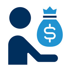 Commission Blue Color Icon