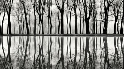 Obraz premium bare tree black and white