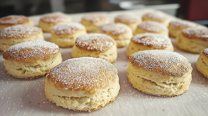 Close Up Of Freshly Baked Biscuits