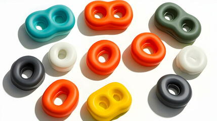 Fototapeta premium Colorful climbing equipment rings