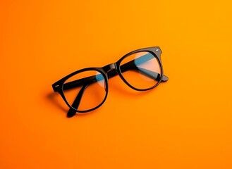 Eyeglasses on a Plain Background