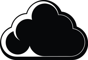 Cloud silhouette, Vector illustration 