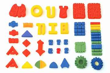Colorful educational shapes collection
