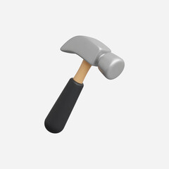 3d Realistic Hammer Icon vector illustration