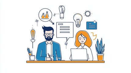 Collaborative teamwork creative business professionals brainstorming innovative ideas