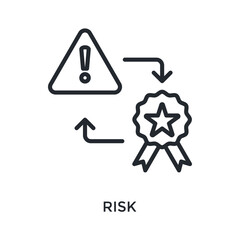 Risk Icon Outline Style. Vector Illustration For Graphic Design
