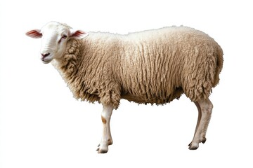 sheep on clean white background