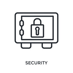 Security Icon Outline Style. Vector Illustration For Graphic Design
