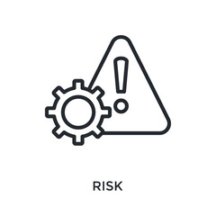 Risk Icon Outline Style. Vector Illustration For Graphic Design