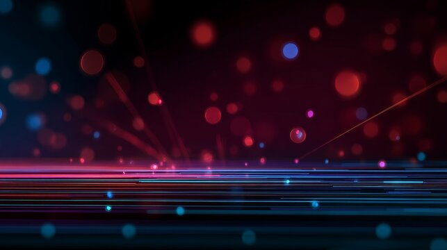 Technology background, Futuristic abstract digital background with dark red and neon blue lines