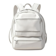 Stylish monochrome backpack against a stark backdrop revealing modern design