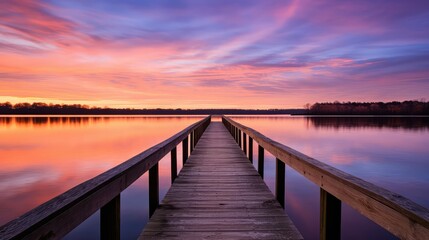 Obraz premium horizon wood bridge