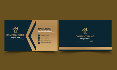 Modern Corporate business card,Clean  professional design.the design is fully editable in illustrator.Double sided design
