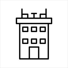 Rooftop deck Icon Symbol isolated white background. vector illustration. color editable.