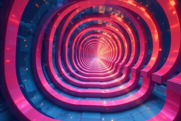 Obraz premium Overlapping circles creating a hypnotic optical illusion, art, optical