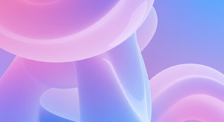 Abstract flowing shapes in pastel shades of pink purple and blue creating a smooth gradient effect