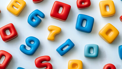 Obraz premium Colorful number educational graphic