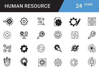 Empowering Human Resources Recruitment, Talent Acquisition, Onboarding, Training, Performance Management, Employee Engagement, Payroll, Benefits, Compliance, Leadership Development Editable icon set