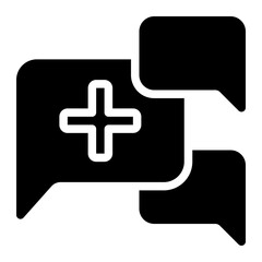 medical assistance glyph icon