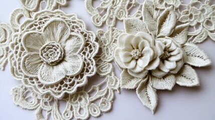 Obraz premium Delicate, intricate lace floral embellishments.