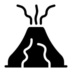 volcano glyph icon