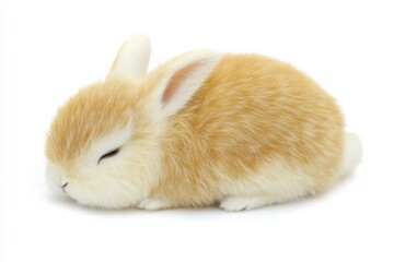 Adorable realistic bunny isolated, high-quality animal portrait