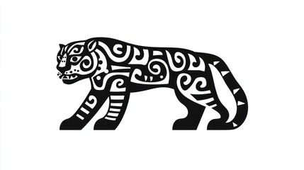 Fototapeta premium Tribal Panther Silhouette