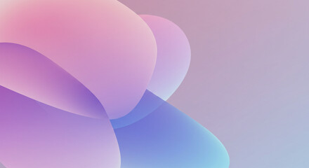 Abstract pastel shapes with soft gradient transitions creating a smooth and flowing composition