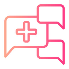 medical assistance gradient icon