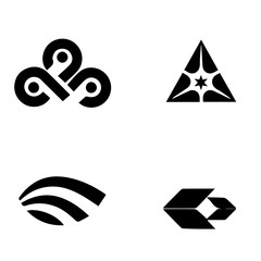 black and white icons