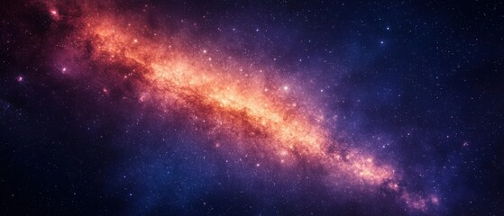 Naklejka premium Stunning galactic view showcasing cosmic wonders.