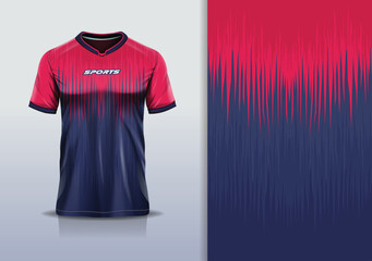 T-shirt mockup abstract texture grunge texture sport jersey design for football, soccer, racing, esports, running, red blue color © Nimpuna O