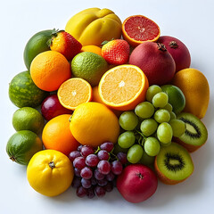 Colorful fruit assortment display